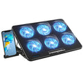 15.6-17.3Inch Laptop Cooling Pad with 6 Quiet Fans,7 Height Wind Speed Adjustable,Laptop Cooer with Mobile Phone Holder 1
