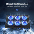 15.6-17.3Inch Laptop Cooling Pad with 6 Quiet Fans,7 Height Wind Speed Adjustable,Laptop Cooer with Mobile Phone Holder 2