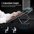 15.6-17.3Inch Laptop Cooling Pad with 6 Quiet Fans,7 Height Wind Speed Adjustable,Laptop Cooer with Mobile Phone Holder 4